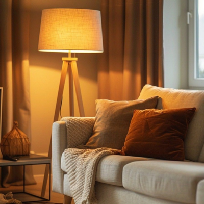 luz calida para salon, decoracion otoñal, ambiente cozy, decoracion